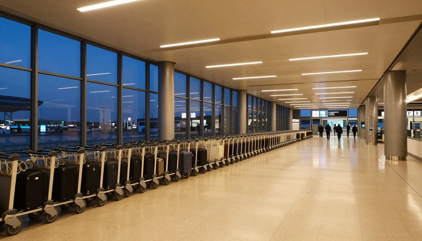 Akşam ışığında İstanbul havalimanı pisti